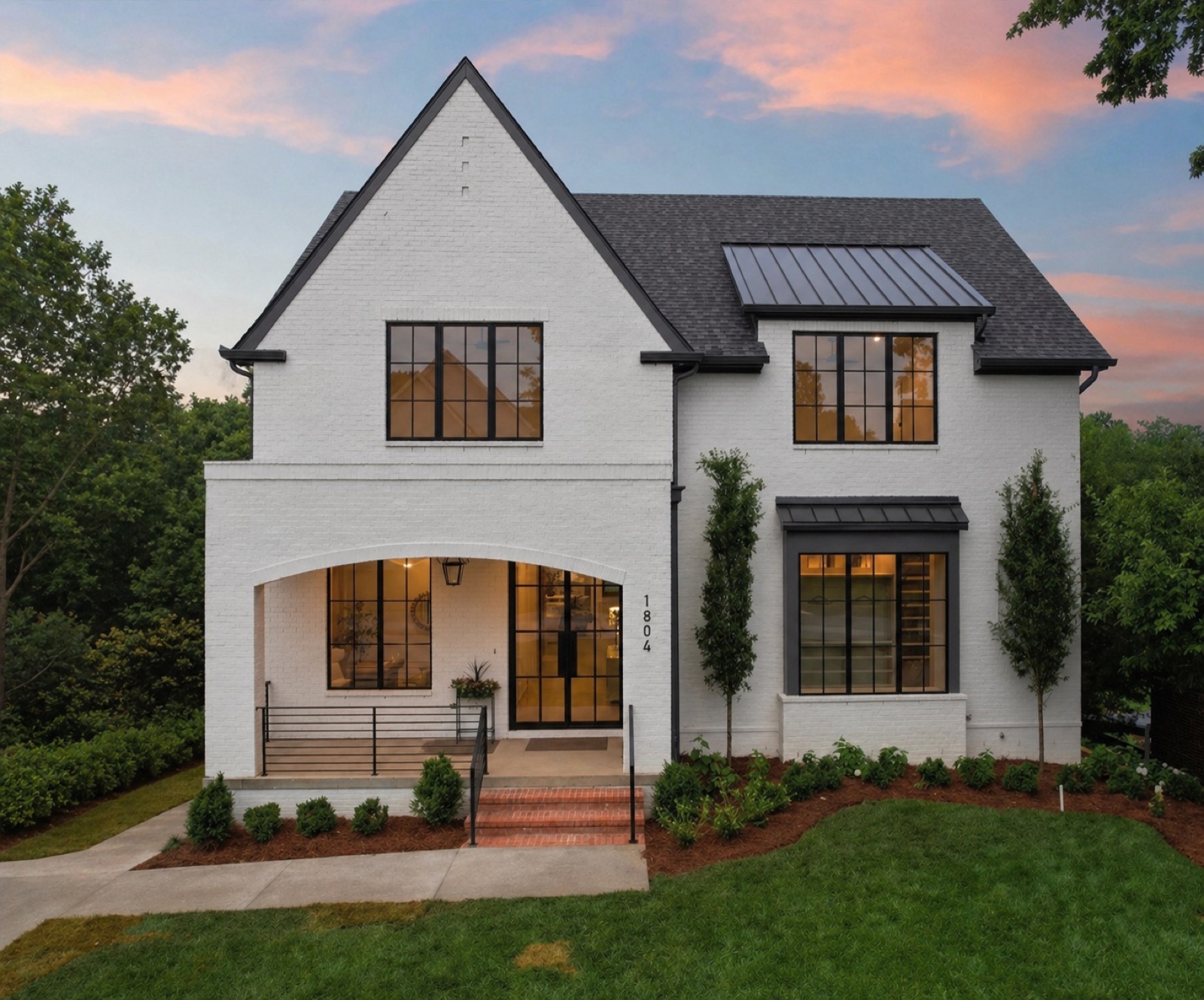 Aerial view of completed residential project